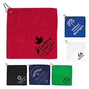 “The Wedge” 300GSM Heavy Duty Microfiber Golf Towel with Metal Grommet and Clip 12”x12”